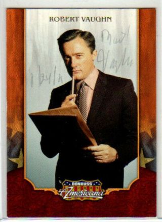 Robert Vaughn 2009 Donruss Americana Autographed Card Auto The Man From Uncle