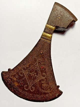 Scarce - Viking Sharp Iron Massive Iron Ax 793 – 1066 Ad With Decorations 140mm