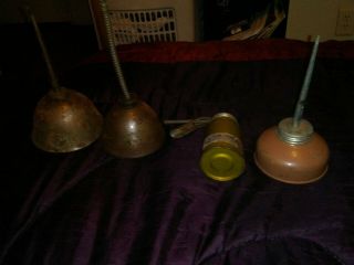 Set Of 4 Old Machine Or Mechanics Oliers 2 Out Of 4 Are Eagle Brand And The.