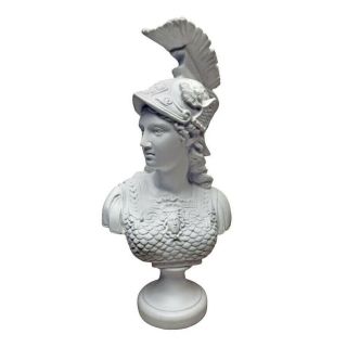 Ancient Greek Roman Minerva Goddess Of Wisdom & War Bonded Marble Sculpture