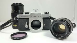Asahi Pentax Spotmatic SP II - Multi - Coated Takumar 50mm f/1.  4 Lens VTG 2
