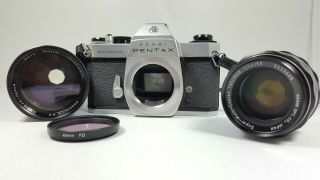 Asahi Pentax Spotmatic SP II - Multi - Coated Takumar 50mm f/1.  4 Lens VTG 3