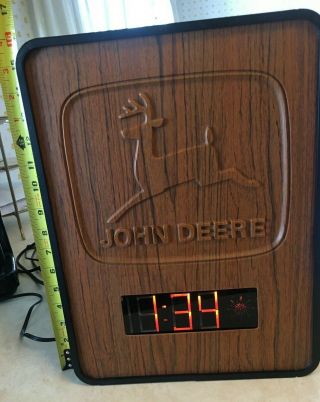 Vintage John Deere Digital Lighted 15 " Wall Clock.