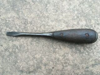 Lenox 3 Wood Handle Slot Screwdriver (perfect Handle Style) Vintage Made In Usa