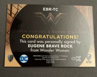 2019 Cryptozoic DC Heroes & Villains CZX Eugene Brave Rock AUTO 274/310 2