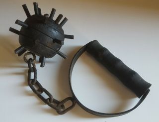 Handmade Weapon Battle Axe Viking Steampunk Wood Iron One - Of - A - Kind Halloween