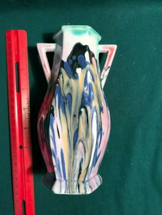 Mueller Co.  Decatur,  Illinois End Of Day Vase,  6 - 7/8 " Vg