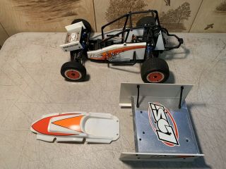 Vintage Team Losi 1/10 Scale (slider) Rolling Chassis/servo/body