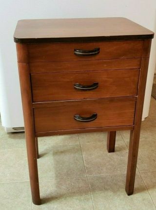 Wonderful Vintage Antique Small Sewing Stand Spool Cabinet