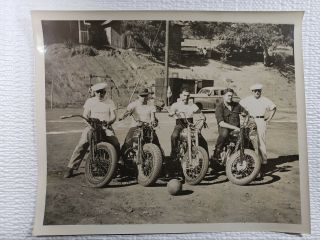 Harley Davidson Motorcycle Vintage Photo Large Men Uniforms Sudmeyer Estate H.  D.