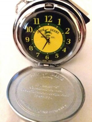JOHN DEERE Franklin Pocket Watch - MODEL R TRACTOR LE,  W/Case 3