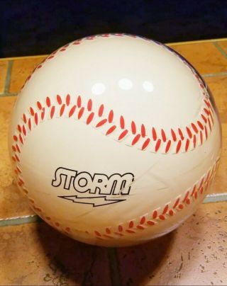 Vintage Storm Plastic " Baseball " Sports Series Bowling Ball 14 Pounds.