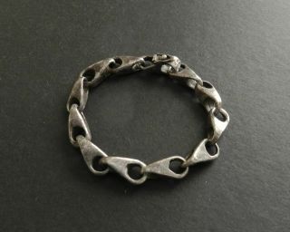 Spratling Taxco Mexico Sterling Silver Heavy Chain Link Bracelet Signed