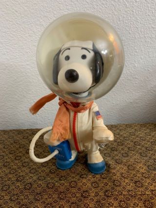 Vintage 1969 Snoopy Apollo Usa Astronaut Doll W/ Uniform Determined Prod Peanuts