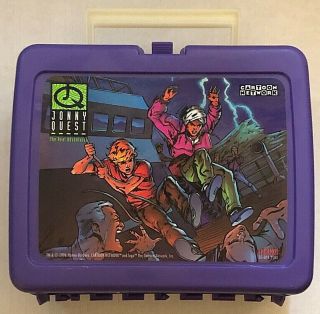 Vintage 1996 Johnny Quest The Real Adventures Purple Plastic Lunchbox No Thermos