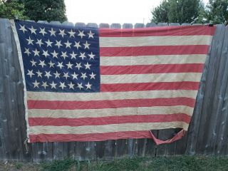 45 Star American Flag 1896 - 1908 Authentic Antique - 7 