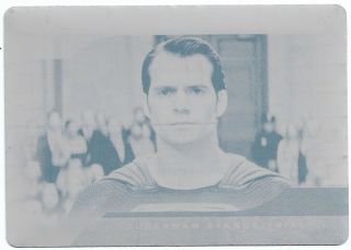 2019 Cryptozoic Czx Heroes/villains Press Plate Superman/henry Cavill 1/1