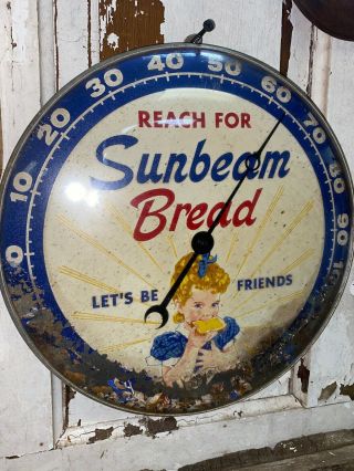 Vintage Sunbeam Bread Advertising Thermometer