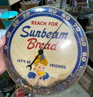 Vintage Sunbeam Bread Advertising Thermometer 2