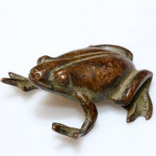 Unique - Greek Copper Medieval Frog Ornament Statue Circa 1600 Ad