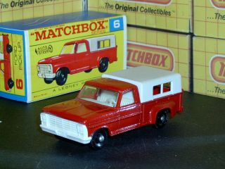 Matchbox Lesney Ford Pick Up Truck White Grille 6 D1 No (a) Sc1 Vnm & Crafted Box