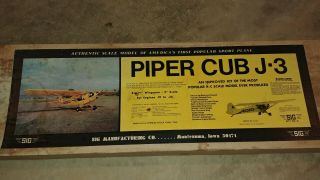 Vintage Sig Piper Cub J - 3 Balsa Kit,  Complete,  71 " Wing Span