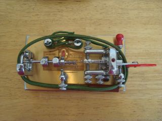 Vintage Vibroplex Deluxe Bug Telegraph Key Keyer W/lead & Case Sn 178398
