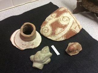 Gd - 11/26a Pre - Columbian Southern Arawak,  Carib 4 Terracotta Artifacts