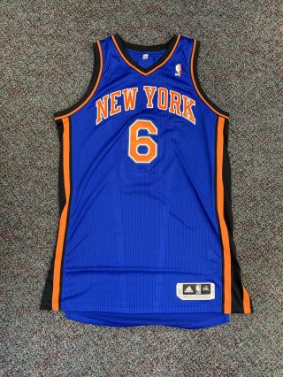 York Knicks Tyson Chandler Pro Cut Authentic Blue Vintage Retro Jersey Nba