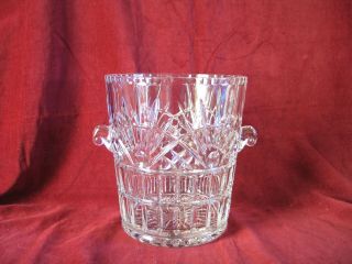 Crystal Ice Bucket With Handles 9 - 1/2 " Tall,  8 " Diameter Top