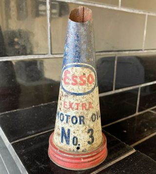 Esso Motor Oil No.  3 Tin Oil Bottle Top / Pourer
