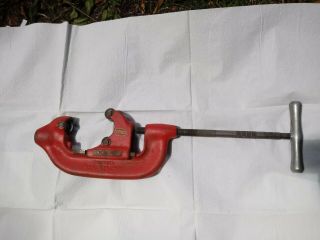 Vintage Large Ridgid No 4 - S Pipe Cutter 2 To 4 " Capacity Haavy Duty
