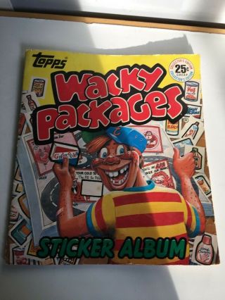 Topps Wacky Packages Sticker Album Complete 1982
