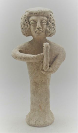 Circa 1000bce Ancient Near Eastern Terracotta Worshipper Statuette