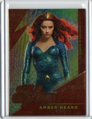 2019 Amber Heard Mera Cryptozoic Czx Dc Heroes Villains Red Str Pwr S12