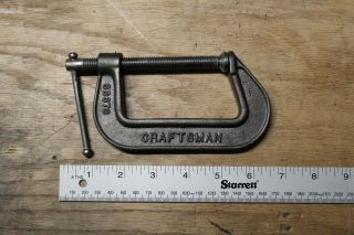 Vintage Craftsman No.  66673 3 " C - Clamp Made In Usa