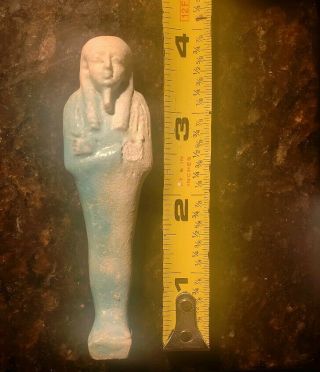 Very Rare Ancient Egyptian Faience Ushabti,  C 664 - 332 Bc