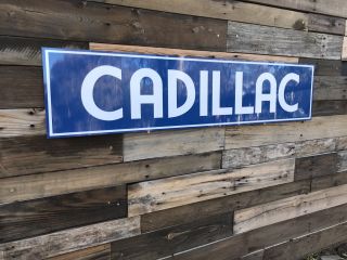Antique Vintage Old Style Cadillac Sign. 2
