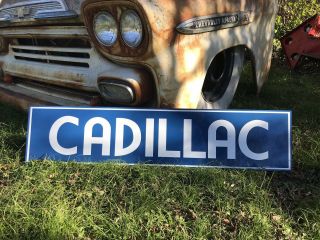 Antique Vintage Old Style Cadillac Sign. 3