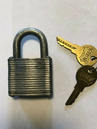 Vintage FRAIM 666 Safe Padlock and Hardware Co Lock with 2 Keys 777 2