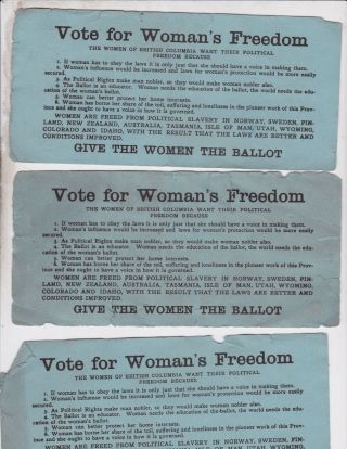 3 X Vote For Woman 
