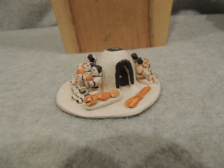 C.  Garcia Miniature Pottery Piece Acoma Storyteller Home