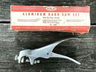 Vintage Dunlap Aluminum Saw Set,  Adjustable,  Hand Saw Tooth Setter