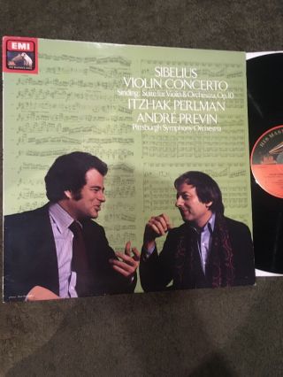 Asd.  3933 Sibelius Violin Conc Perlman / Previn / Pittsburgh (1980) Nm -