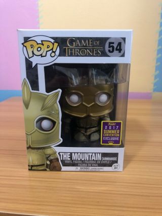 The Mountain (armored) Game Of Thrones Funko Pop - 2017 Sdcc Exclusive
