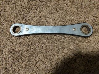 " Sears/craftsman Usa 43684 " Double Ratchet Box Wrench 7/8 " & 13/16 " 12 Point
