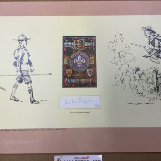 Boy Scout Poster Drawing By Lord Baden - Powell Signed Limited 1165/1500 13 " X24 "