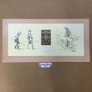 Boy Scout Poster Drawing By Lord Baden - Powell SIGNED Limited 1165/1500 13 