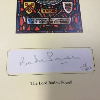 Boy Scout Poster Drawing By Lord Baden - Powell SIGNED Limited 1165/1500 13 