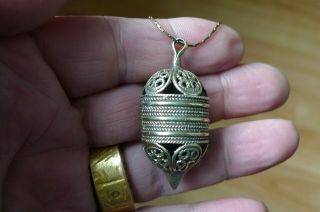 British Uk Metal Detecting Find Stunning Tudor Pierced Filigree Amulet Pendant
